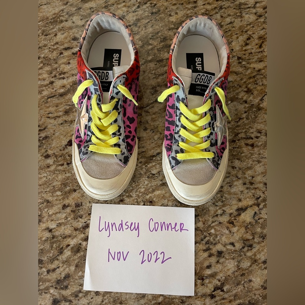 HTF GOLDEN GOOSE multi color SUPERSTAR Penstar 37